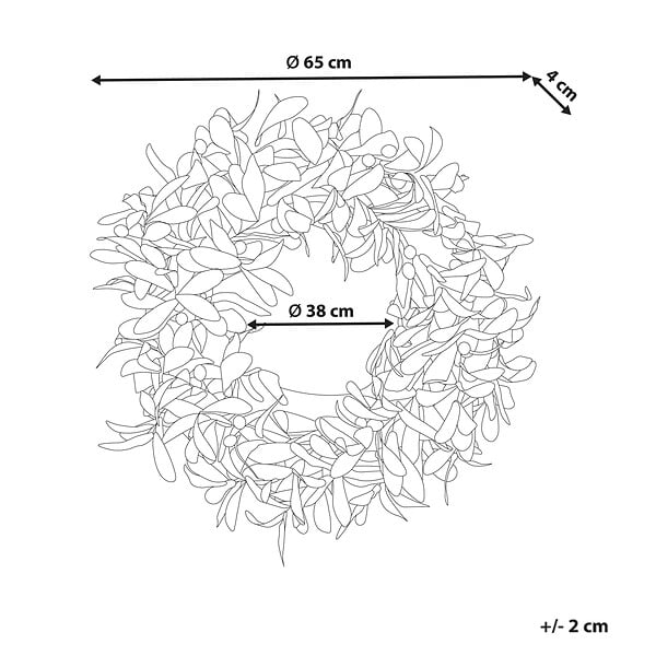 BELIANI - Couronne décorative DANRUN 65 cm Vert - large