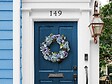 BELIANI - Couronne décorative GALDAR 50 cm Bleu - vignette