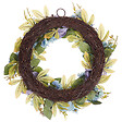 BELIANI - Couronne décorative GALDAR 50 cm Bleu - vignette