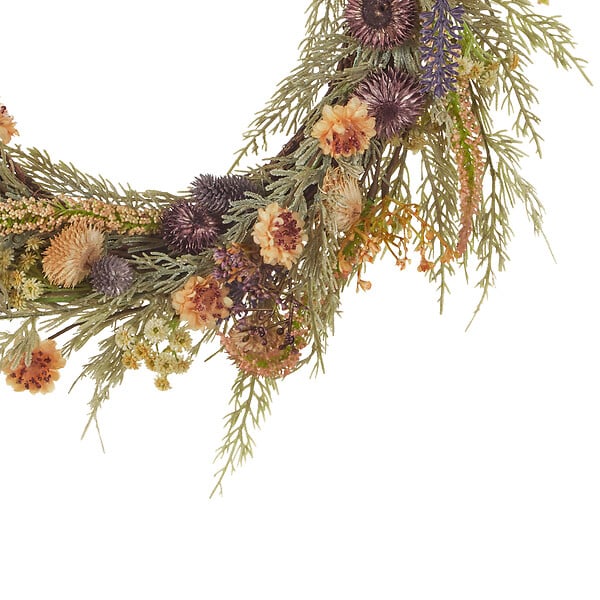 BELIANI - Couronne décorative CAMRUN 45 cm Vert - large