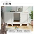 TECTAKE - Maison de toilettage pour chat FREYA avec tapis à gratter inclus blanc - vignette