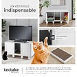 TECTAKE - Maison de toilettage pour chat FREYA avec tapis à gratter inclus blanc - vignette