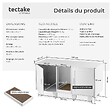 TECTAKE - Maison de toilettage pour chat FREYA avec tapis à gratter inclus blanc - vignette