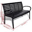 VIDAXL - vidaXL Banc de jardin 125 cm acier et WPC noir - vignette