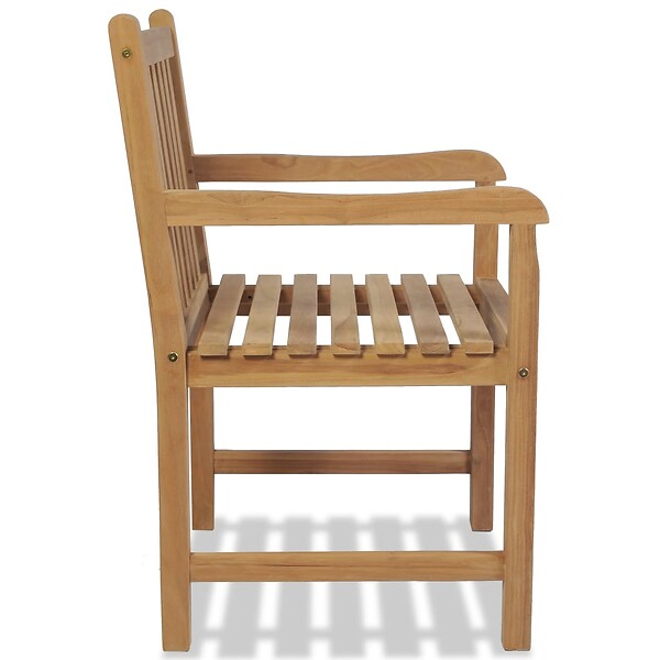VIDAXL - vidaXL Chaises d'extérieur lot de 2 Bois de teck solide - large