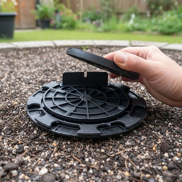 JOUPLAST - Plot fixe terrasse pour lambourde 10 mm  - JOUPLAST - Carton de 60 plots - large
