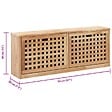VIDAXL - vidaXL Banc de rangement de chaussures 94x20x38cm Bois massif de noyer - vignette