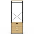 ID MARKET - Dressing penderie 3 tiroirs L.60 cm DETROIT design industriel - vignette