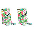 VIDAXL - vidaXL Coussins de chaise de jardin dossier haut lot de 2 multicolore - vignette
