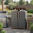 ARTPLAST - Abri Poubelles 2 Sacs Anthracite - Armoire Cache Poubelle de Tri Sélectif 68 x 37 x 90 cm Terrasse, Restaurant Art Plast - vignette