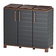 ARTPLAST - Armoire de tri 3 Portes Cache Poubelle de Tri Sélectif 102 x 37 x 90 cm Intérieur Extérieur Art Plast - vignette