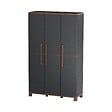 ARTPLAST - Armoire porte-balai Anthracite 3 portes 3 Etagères réglables 102 x 37 x 169 cm - Garage Buanderie Cellier Art Plast - vignette