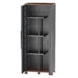 ARTPLAST - Armoire à balais + 3 Etagères Amovibles Anthracite 68 x 37 x 169 cm - Placard à balais Charge 60kg Garage Buanderie ArtPlast - vignette