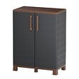 ARTPLAST - Armoire de rangement Extérieur/Intérieur 2 portes 2 Etagères Anthracite - Meuble de rangement de Garage 68 x 37 x 90 cm - vignette