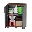ARTPLAST - Armoire de rangement Extérieur/Intérieur 2 portes 2 Etagères Anthracite - Meuble de rangement de Garage 68 x 37 x 90 cm - vignette