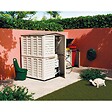 INTEC - Abri de Jardin Extérieur Beige - Cabanon de Jardin 151x146x200cm avec plancher - Rangement Outils, Vélos INTEC - vignette