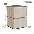 INTEC - Abri de Jardin Extérieur Beige - Cabanon de Jardin 151x146x200cm avec plancher - Rangement Outils, Vélos INTEC - vignette