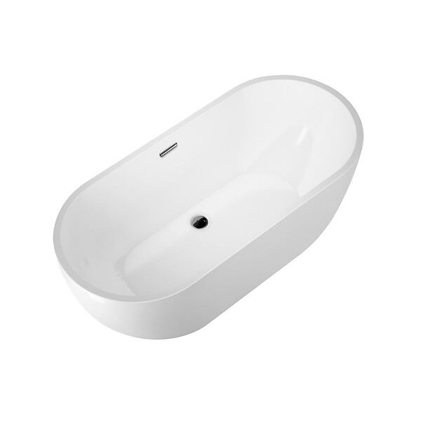 STANO - Baignoire îlot design ovale BOSTON blanche 166 cm - large