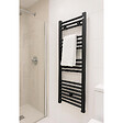 STANO - Radiateur sèche-serviettes eau chaude CODA 120 x 60 cm noir mat - vignette