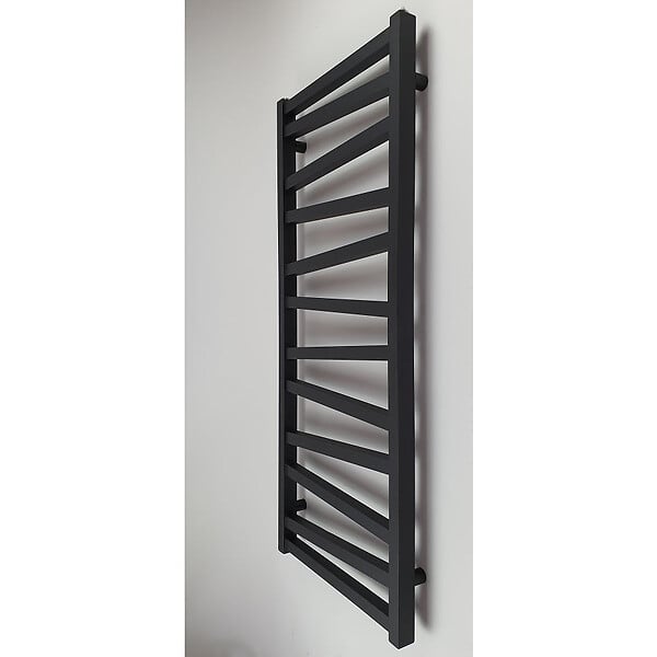 STANO - Radiateur sèche-serviettes eau chaude design CYRKA 97 x 50 cm noir mat - large