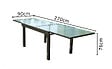 CONCEPT USINE - Table de jardin extensible en aluminium grise BRESCIA - vignette