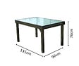 CONCEPT USINE - Table de jardin extensible en aluminium grise BRESCIA - vignette