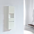 STANO - Grande armoire de rangement ESSENTIEL hauteur 120 cm mélaminé blanc 35 cm - vignette