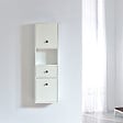 STANO - Grande armoire de rangement ARMARIA hauteur 120 cm mélaminé blanc 35 cm - vignette