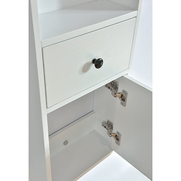 STANO - Grande armoire de rangement ARMARIA hauteur 120 cm mélaminé blanc 35 cm - large