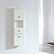 STANO - Grande armoire de rangement ARMARIA hauteur 120 cm mélaminé blanc 35 cm - vignette