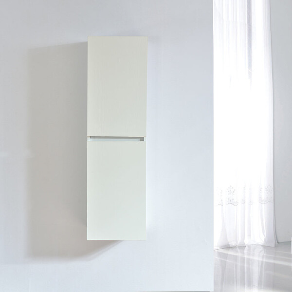 STANO - Grande armoire de rangement LINEA hauteur 120 cm mélaminé blanc 35 cm - large