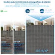 VOUNOT - Brise vue occultant en HDPE 230g/m² 1x10m avec attaches de fixation gris - vignette