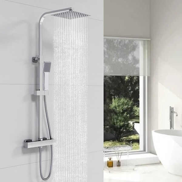 AICA SANITAIRE - AICA Colonne de douche thermostatique, avec mitigeur thermostatique - large