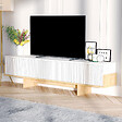 CONCEPT USINE - Meuble TV avec placards blanc et bois 180cm WOPI - vignette
