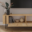 CONCEPT USINE - Meuble TV avec placards bois et détails noirs 160cm FRENA - vignette