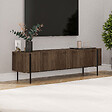 CONCEPT USINE - Meuble TV avec placards aspect noyer 160cm FRENO - vignette