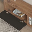 CONCEPT USINE - Meuble TV asymétrique gris anthracite avec placard aspect bois 120cm OVA - vignette