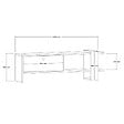 CONCEPT USINE - Meuble TV asymétrique gris anthracite avec placard aspect bois 120cm OVA - vignette