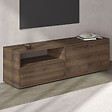 CONCEPT USINE - Meuble TV avec placards et niche aspect bois de noyer 136cm OAKI - vignette