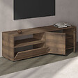 CONCEPT USINE - Meuble TV avec placards et niche aspect bois de noyer 136cm OAKI - vignette