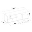CONCEPT USINE - Meuble TV avec placards et niche aspect bois de noyer 136cm OAKI - vignette