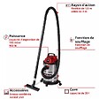 EINHELL - Aspirateur eau et poussières inox – TC-VC 2045 S – 900 W – Cuve 20 L – Fonction soufflage - vignette