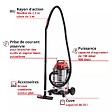 EINHELL - Aspirateur eau et poussières avec prise asservie – TC-VC 3055 SA - vignette