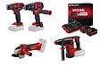 EINHELL - Kit perçage sans fil Einhell – Perceuses, meuleuse, perforateur + 2 batteries 4.0Ah + chargeur - vignette
