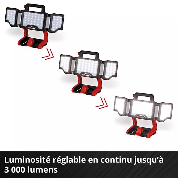 EINHELL - Lampe à batterie  TP-CL 18/3000 Li Set - Solo avec trépied - large