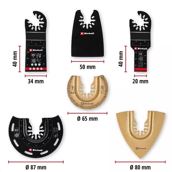 EINHELL - Coffret d'accessoires pour multi-outils , 6 pièces - large