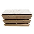 CONCEPT USINE - Buffet 6 tiroirs aspect bois rainuré et marbre 120cm BROX - vignette
