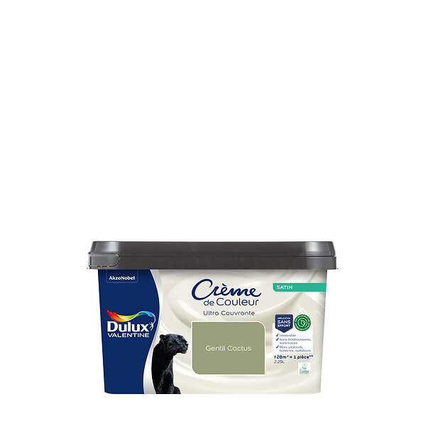 DULUX VALENTINE - Peinture biosourcée - Gentil Cactus - Satin - 2,25 L - large