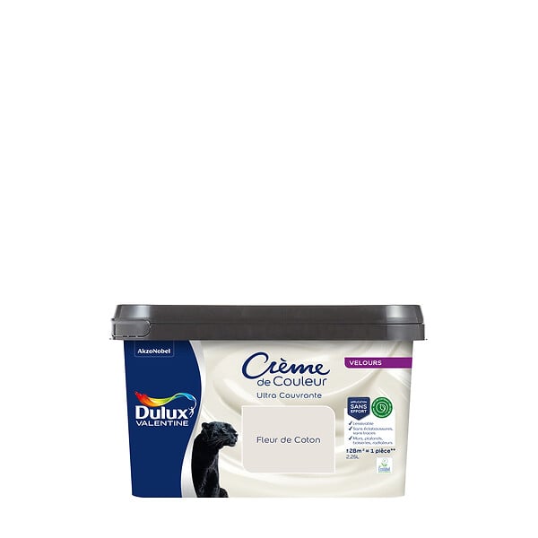 DULUX VALENTINE - Peinture intérieure biosourcée - Fleur de Coton - 2,25L - large