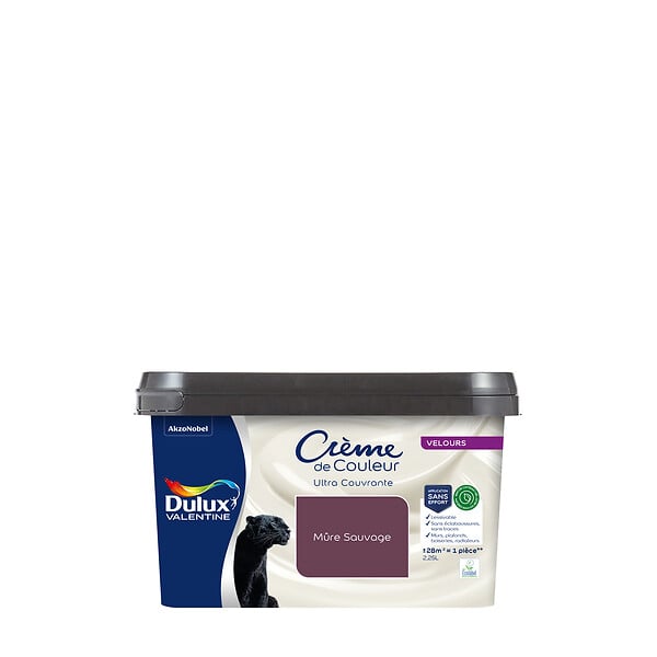 DULUX VALENTINE - Peinture intérieure biosourcée - Mûre Sauvage - 2,25L - large